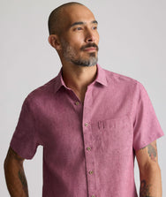Wrinkle-Resistant Linen Short-Sleeve Cameron Shirt Zoom