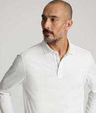 Wrinkle-Free Damaschino Long-Sleeve Polo Zoom