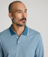Tipped Performance Long-Sleeve Polo Zoom