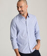 Model is wearing UNTUCKit durif wrinkle-free shirt.