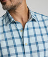 Model is wearing UNTUCKit Hartman flannel.
