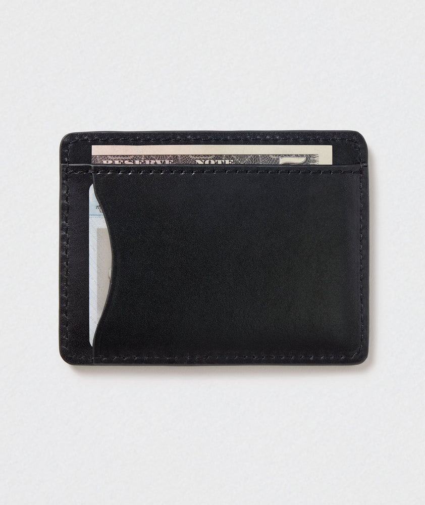 UNTUCKit leather card case in black.