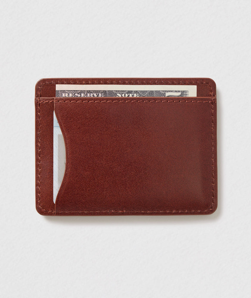 UNTUCKit leather card case in black.