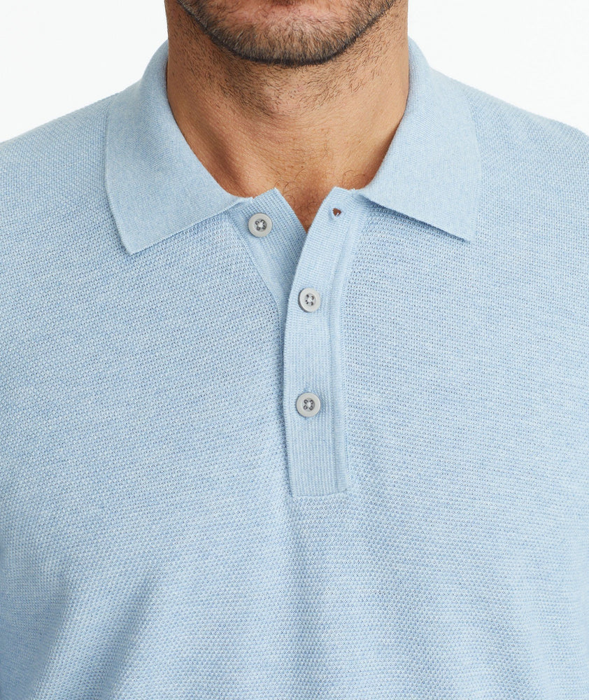 Textured Long-Sleeve Polo - FINAL SALE