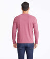 Model wearing a Dark Red Ultrasoft Long-Sleeve Tee