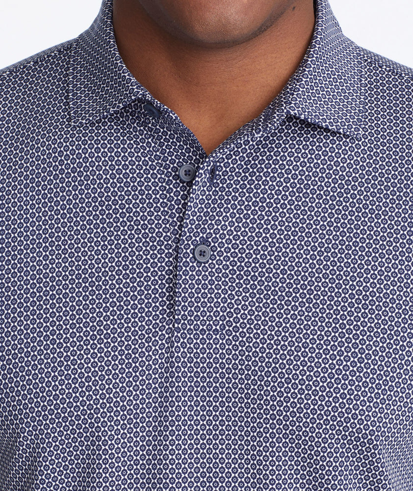 Wrinkle-Free Damaschino Medallion Polo - FINAL SALE