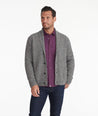 Model wearing a Dark Grey Wool Blend Cardigan