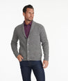 Model wearing a Dark Grey Wool Blend Cardigan