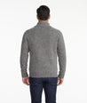 Model wearing a Dark Grey Wool Blend Cardigan