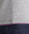 Model wearing a Grey The Double-Faced Short-Sleeve Henley