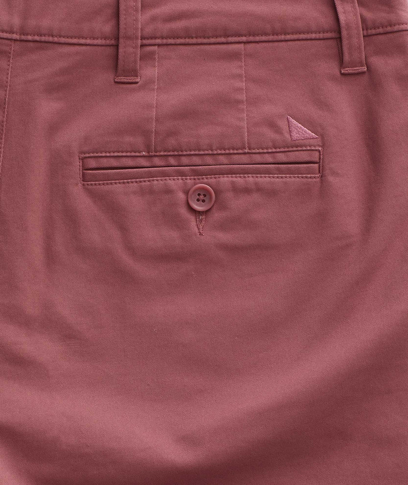 Model wearing a Light Red Chino Shorts