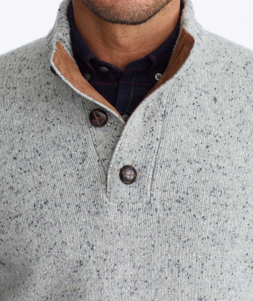 Button-Neck Donegal Sweater - FINAL SALE