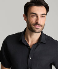 Wrinkle-Resistant Linen Short-Sleeve Cameron Shirt Zoom
