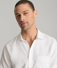 Wrinkle-Resistant Linen Short-Sleeve Cameron Shirt Zoom