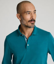 Wrinkle-Free Damaschino Long-Sleeve Polo Zoom