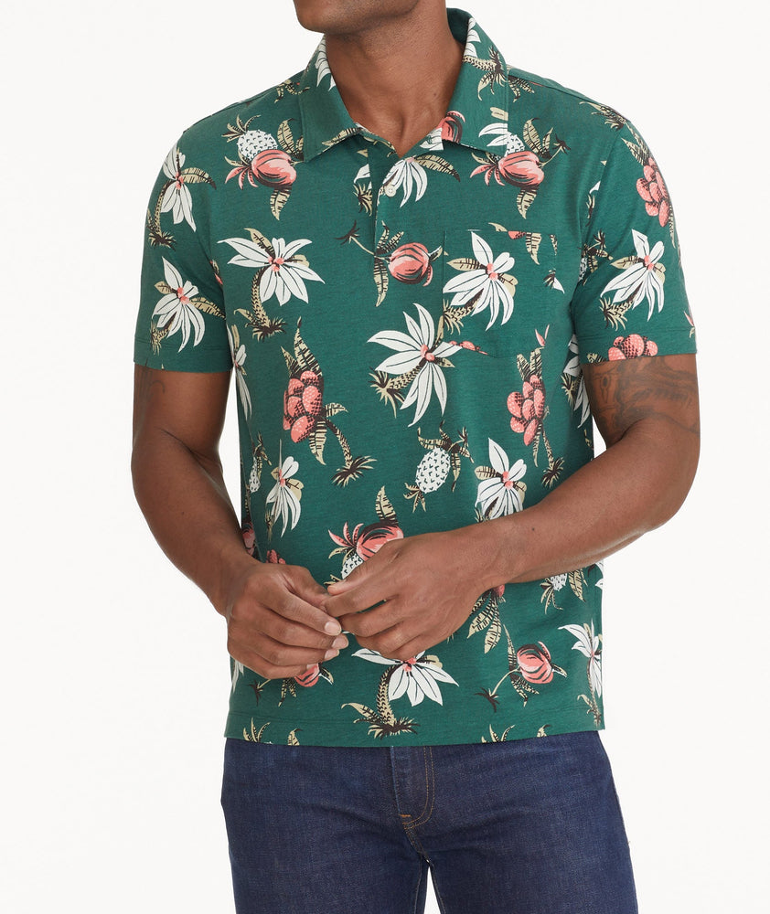 Printed Pique Polo - FINAL SALE