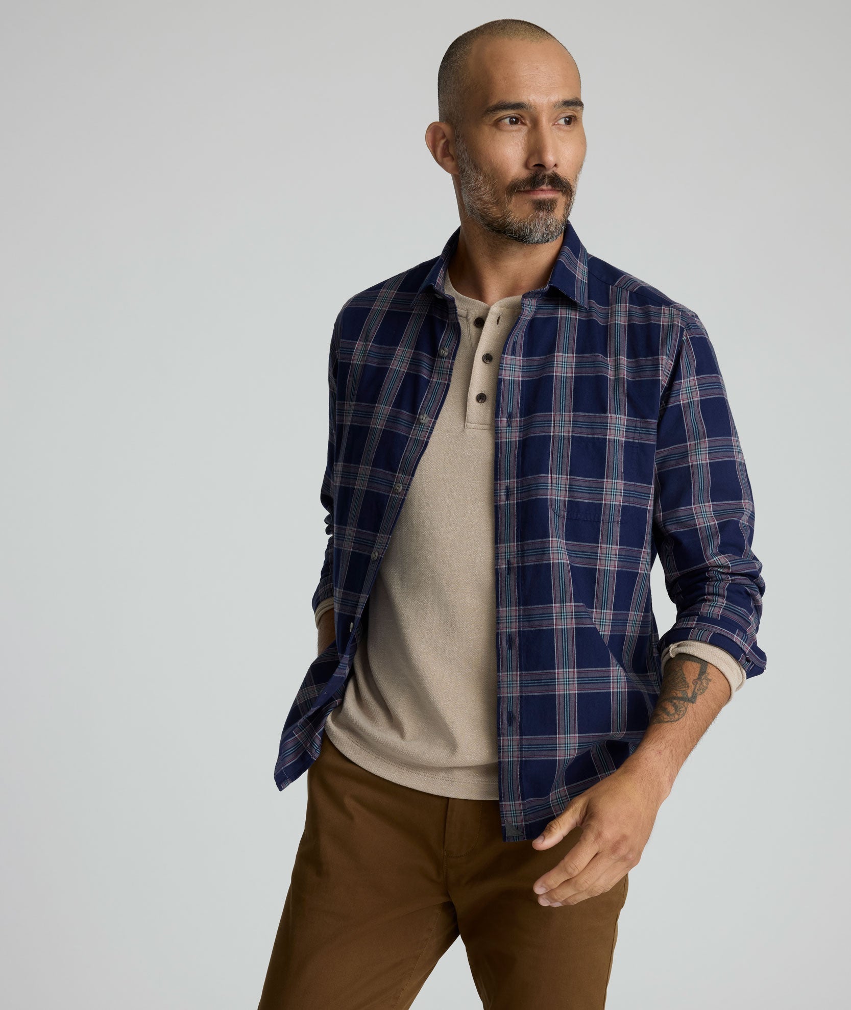 Flannel Gahard Shirt Navy Plaid | UNTUCKit Canada Flannel Gahard Shirt Navy Plaid | UNTUCKit Canada