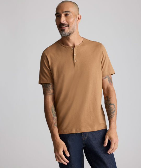 EcoSoft Short-Sleeve Henley
