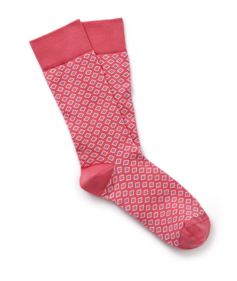Printed Socks Red Geo Print | UNTUCKit Canada