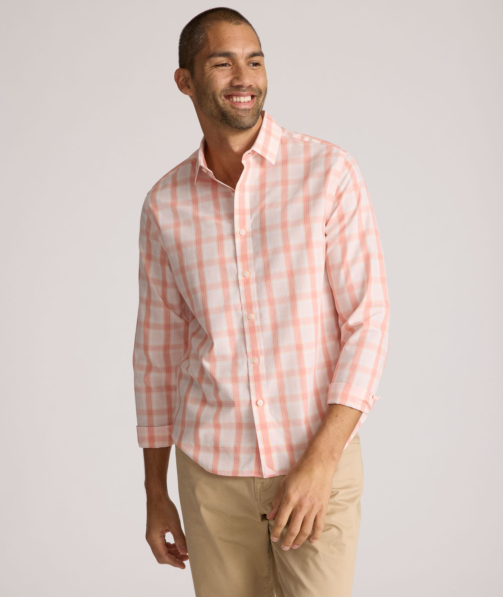 【INCHANT ME】[Brushed Lining] Open Collar Slim T-shirt Cotton Linen Open Collar Shirt | Short Sleeve | UNIQLO US