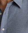 Model is wearing UNTUCKit Veneto wrinkle-free shirt. 