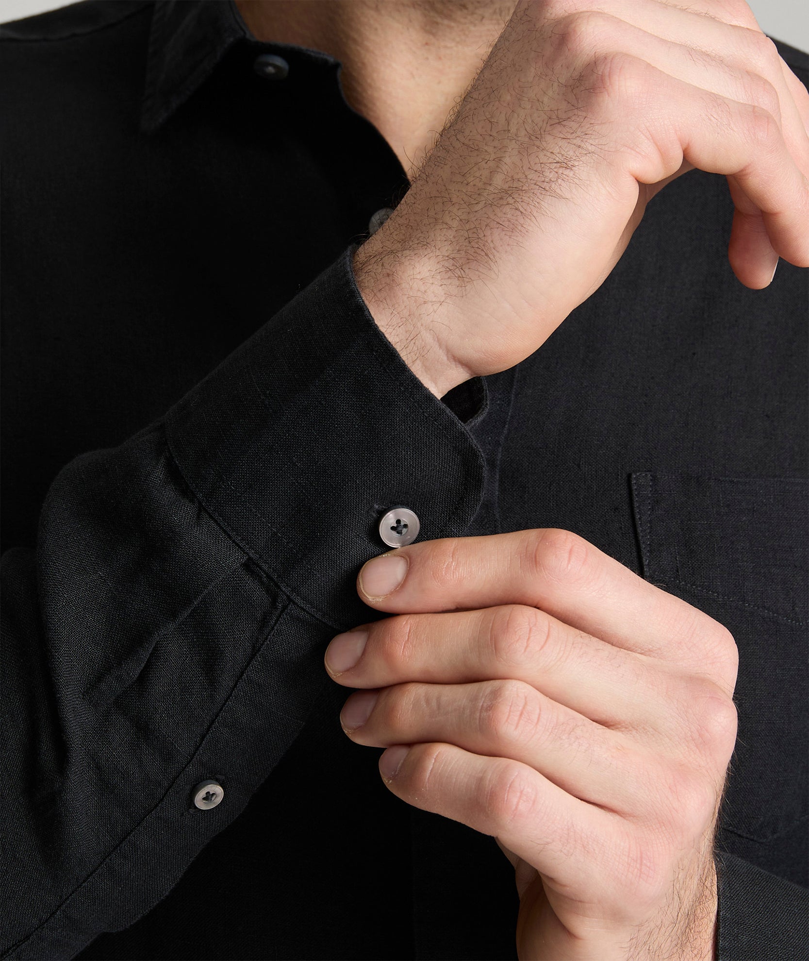 Wrinkle-Resistant Linen Vin Santo Shirt Black | UNTUCKit Canada
