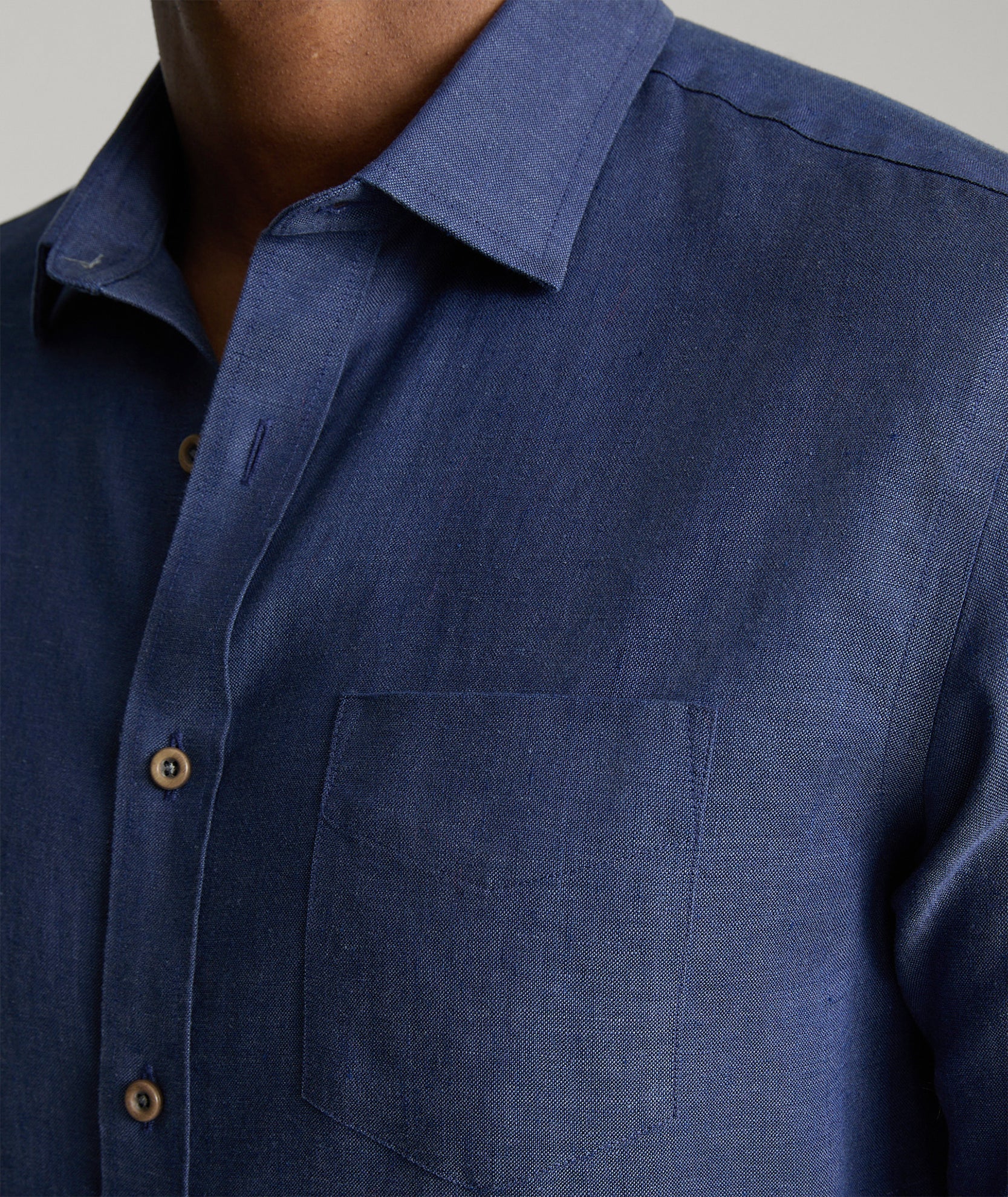 Wrinkle-Resistant Linen Vin Santo Shirt Navy | UNTUCKit Canada