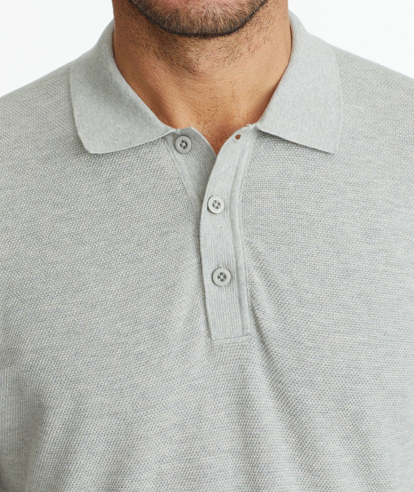 Textured Long-Sleeve Polo - FINAL SALE