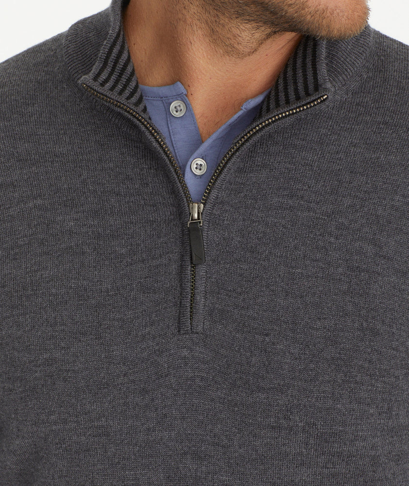 Merino Wool Quarter-Zip Sweater