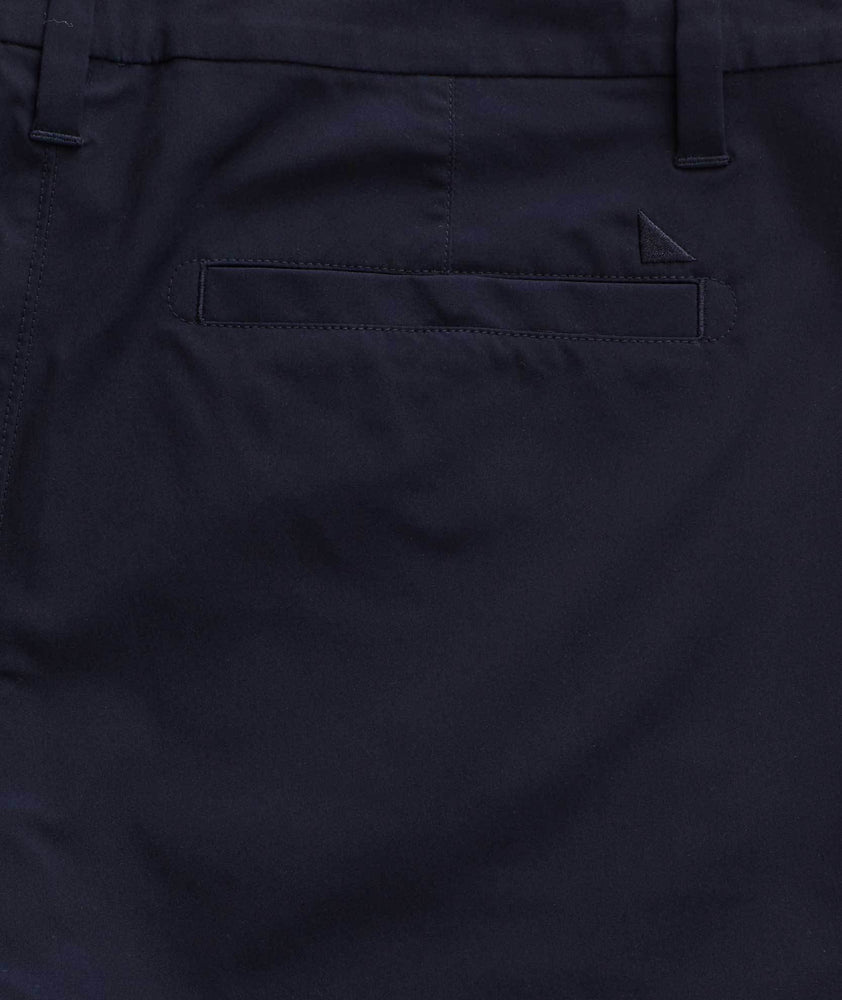 Model wearing a Navy Traveler Pants