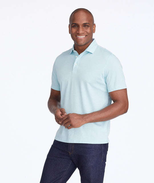 Wrinkle-Free Damaschino Jacquard Polo- FINAL SALE