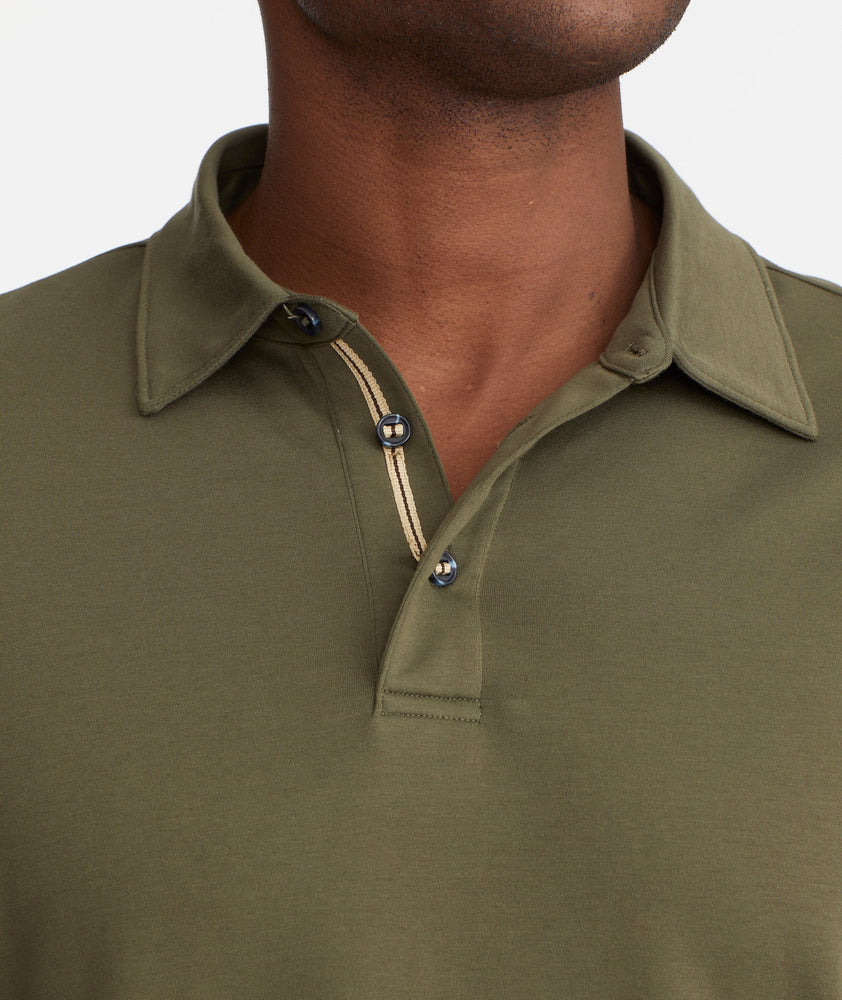 Wrinkle-Free Damaschino Long-Sleeve Polo