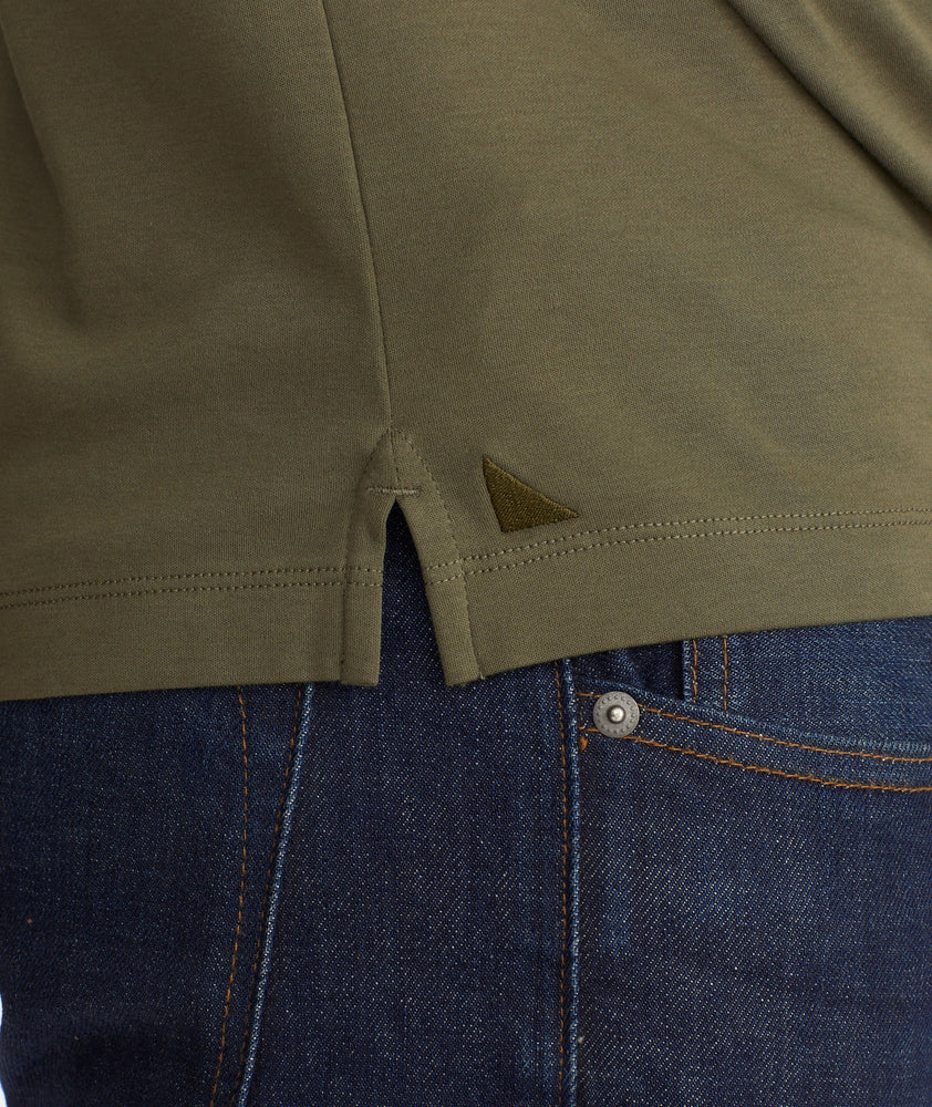 Wrinkle-Free Damaschino Long-Sleeve Polo