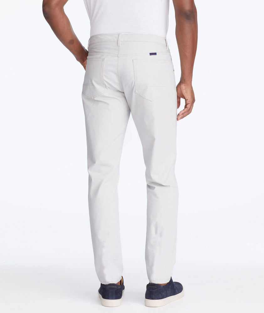 Model wearing a Light Grey 5-Pocket Pants