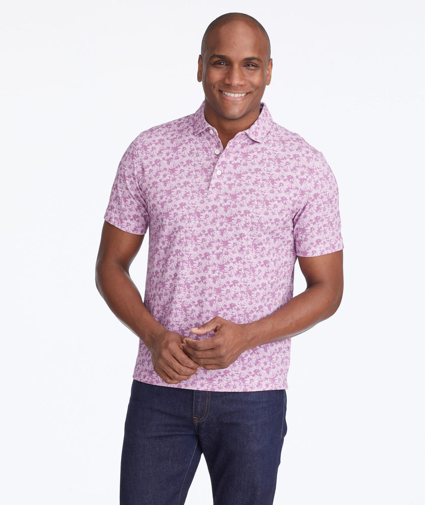 Model wearing a Pink Classic Pique Daffodil Polo