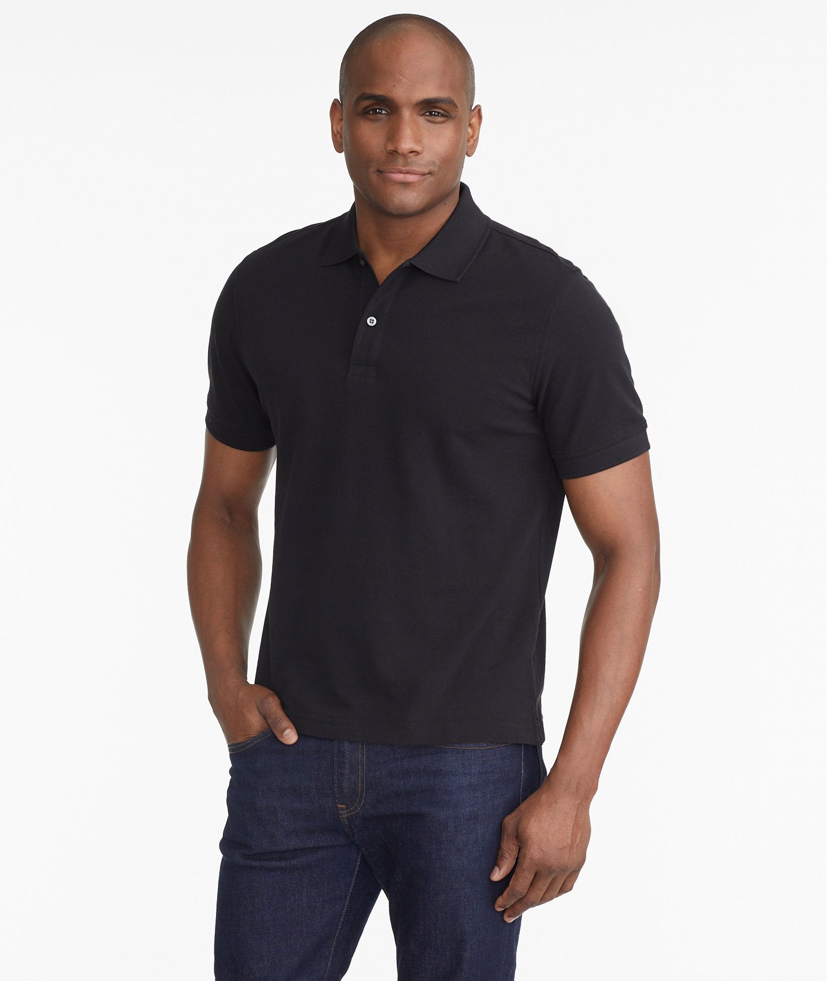 Black polo shirt sale deals