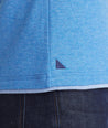 Model wearing a Blue The Double-Faced Short-Sleeve Henley