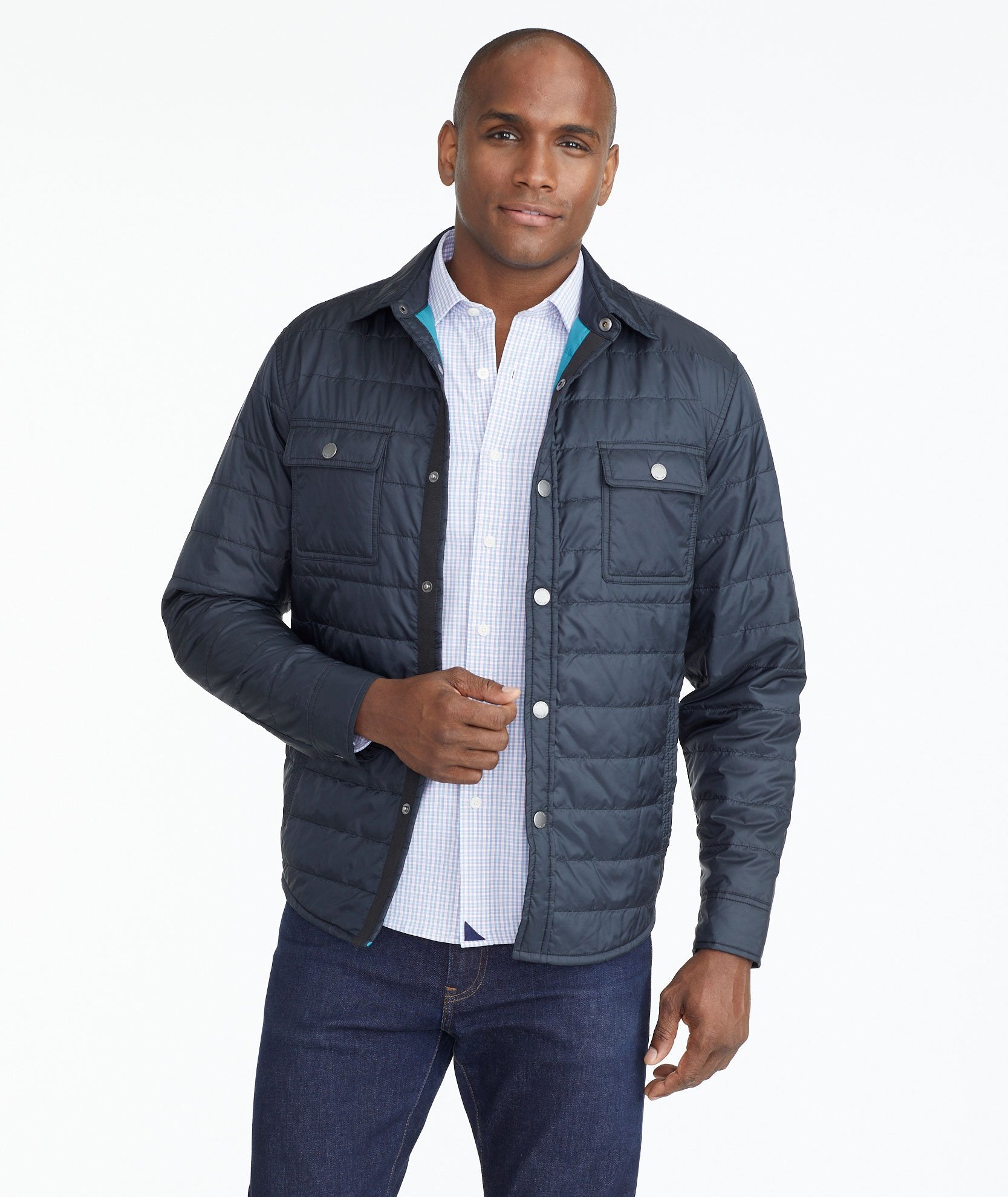 Black shirt with jacket discount