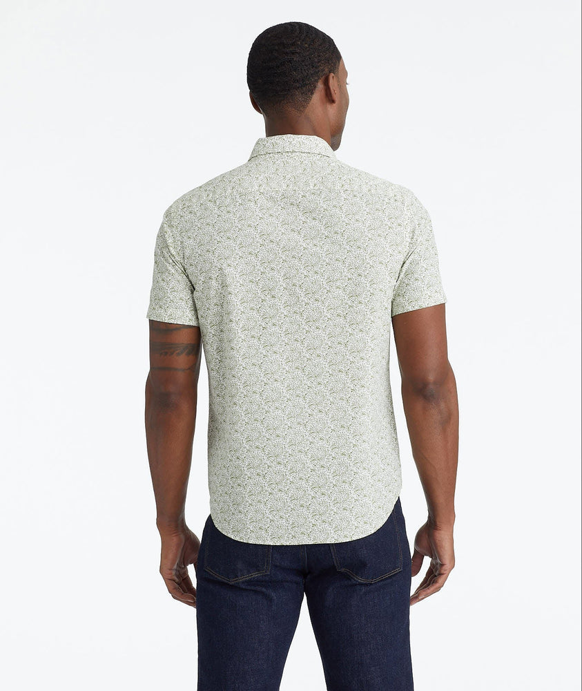 Model wearing a Light Green Classic Cotton Short-Sleeve Hillview Shirt