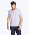 Model wearing a Purple Ultrasoft Short-Sleeve Henley