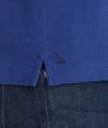 Model wearing a Dark Blue Bar Harbor Tipped Pique Polo