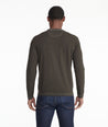 Model wearing a Dark Grey Long-Sleeve Pocket Tee