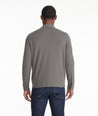 Model wearing a Dark Grey Heavyweight Long-Sleeve Polo