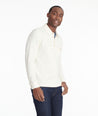 Model wearing a White Heavyweight Long-Sleeve Polo