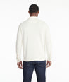 Model wearing a White Heavyweight Long-Sleeve Polo