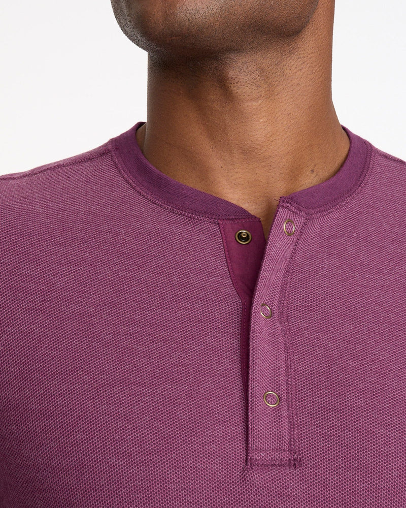 Textured Long-Sleeve Henley
