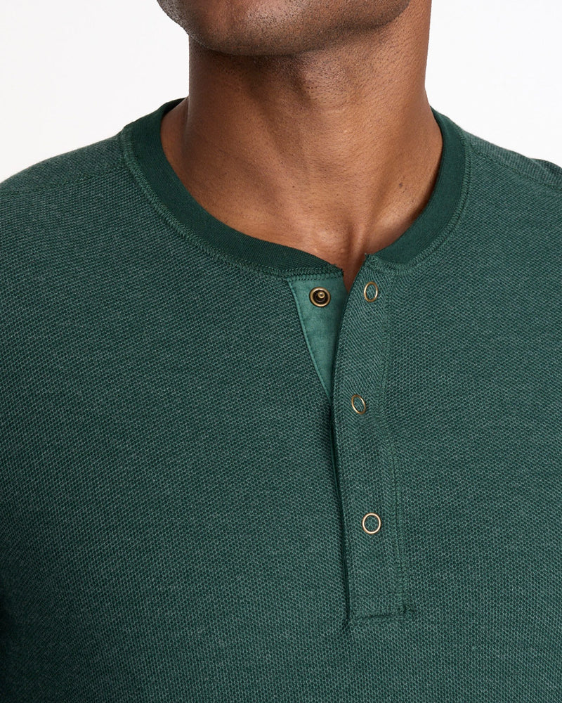 Textured Long-Sleeve Henley