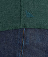 Model wearing a Green Textured Long-Sleeve Henley