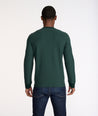 Model wearing a Green Textured Long-Sleeve Henley