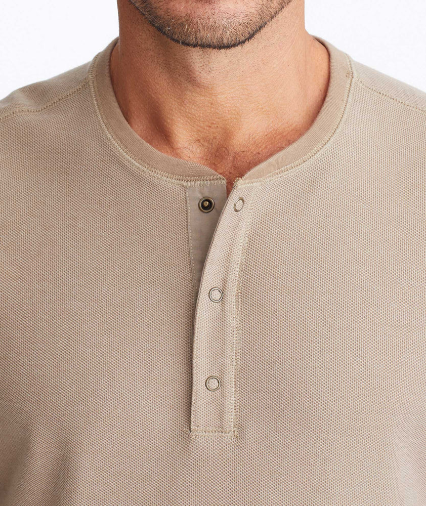 Textured Long-Sleeve Henley